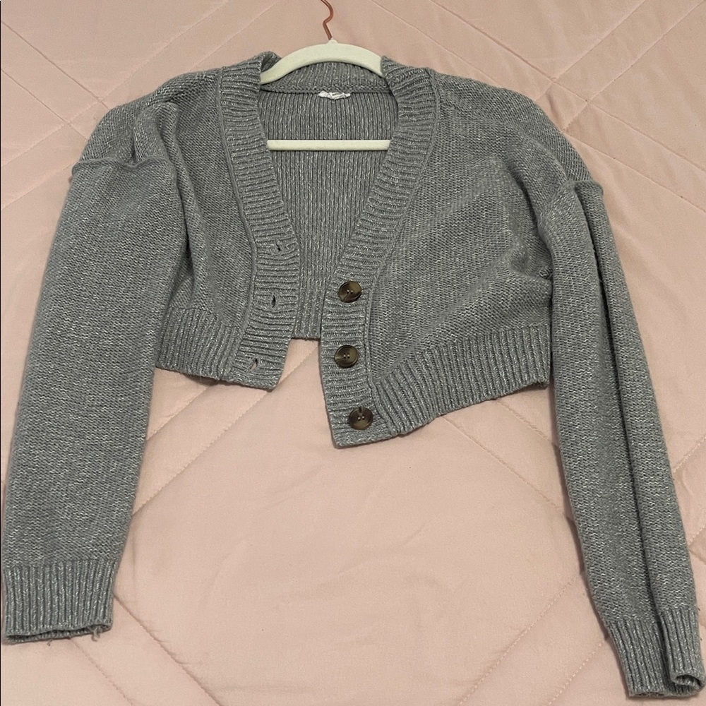 Garage Gray Button-Up Cardigan